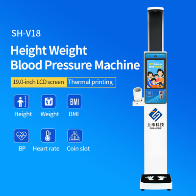 Large Screen Smart Height Scale with Print Function BMI Analyzer Medical Health Height Weight Blood Pressure Body Scale