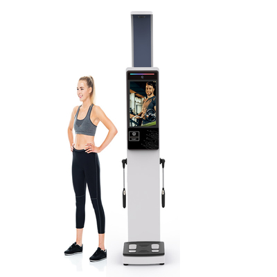 Professional 8 Electrodes Body Composition Fat Analyzer Height Weight Scale with Printer