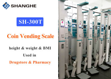 Coin Operated Ultrasonic Height And Weight Machine Digital Scale For Clinic