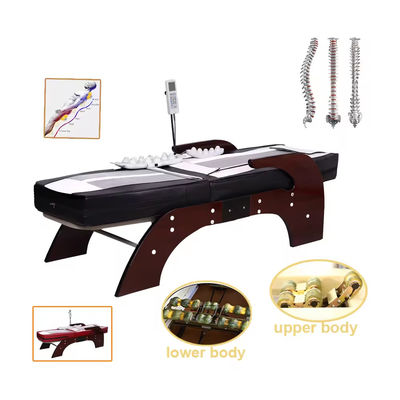 Spa Traction complète du corps chiropratique soins De la colonne vertébrale Tourmaline Camas De pierre matelas 3D Jade lit principal rouleau lit De Massage infrarouge