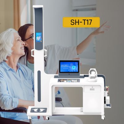 Station de contrôle de santé multifonction en libre-service, IMC, tension artérielle, kiosque de contrôle de santé médical, Machine d'examen physique