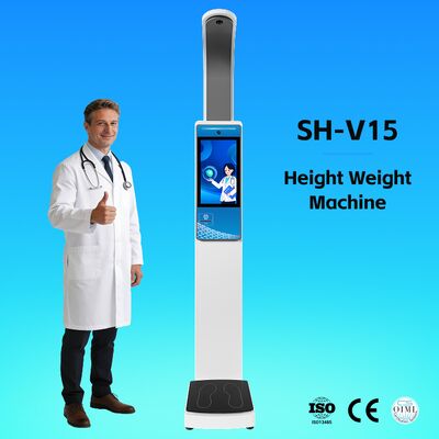 Échelle de poids et de taille, écran LCD Intelligent, imc, imprimante thermique, rapport électronique, fréquence cardiaque, pharmacie, OEM