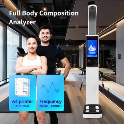 Balance intelligente d'analyseur de corps à 8 électrodes de 19 pouces avec grand écran LCD pour les centres de fitness et les gymnases